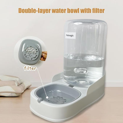 Gravity cat Feeder by Petmagic is a 3.6L Large-Capacity cat Food and Water Bowl - Image 4