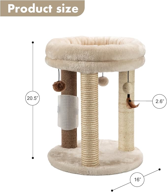 MECOOL 4in1 Small Cat Tree, Scratching Post - Image 4