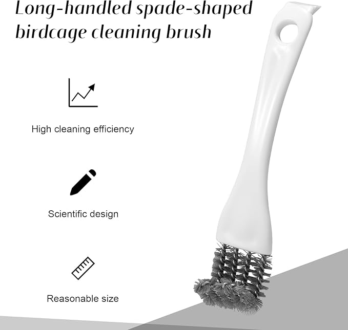 3pcs Bird Cage Brush Cleaner, Stainless Steel Bird Cleaning Brush Durable - Image 3