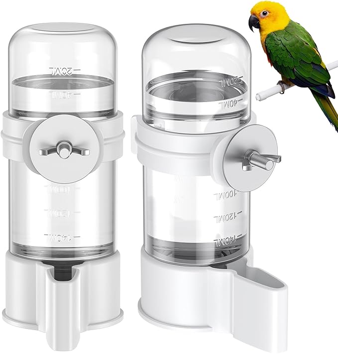 Pawfly 2 Pcs Bird Water Dispenser, Automatic Water Feeder, Plastic Cage Water by Pawfly