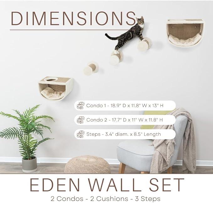 Trixie Eden Wall Mounted Cat Lounge – Space-Saving Cat Wall Shelves - Image 3