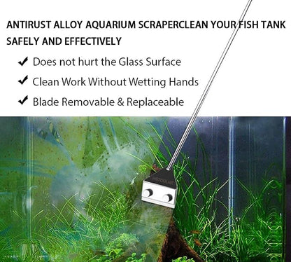 HOTOOLME Aquarium Scraper, 25.6" Stainless Steel Scraper Cleaning Razor - Image 7