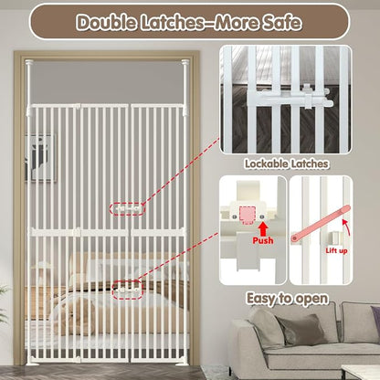 71" Extra Tall Cat Pet Gate, 33.5-47.2 in Wide High Dog Gates - Image 7