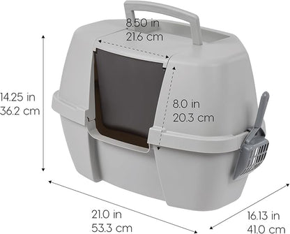 IRIS USA Corner Cat Litter Box Enclosed - Image 2
