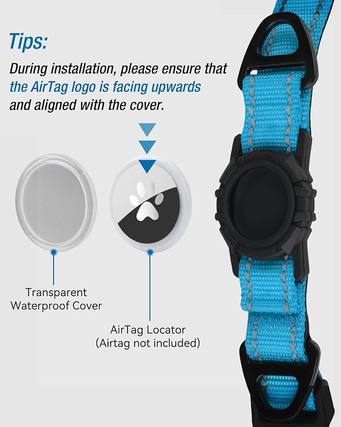 Joytale Airtag Dog Collar, Reflective Pet Collar - Image 3