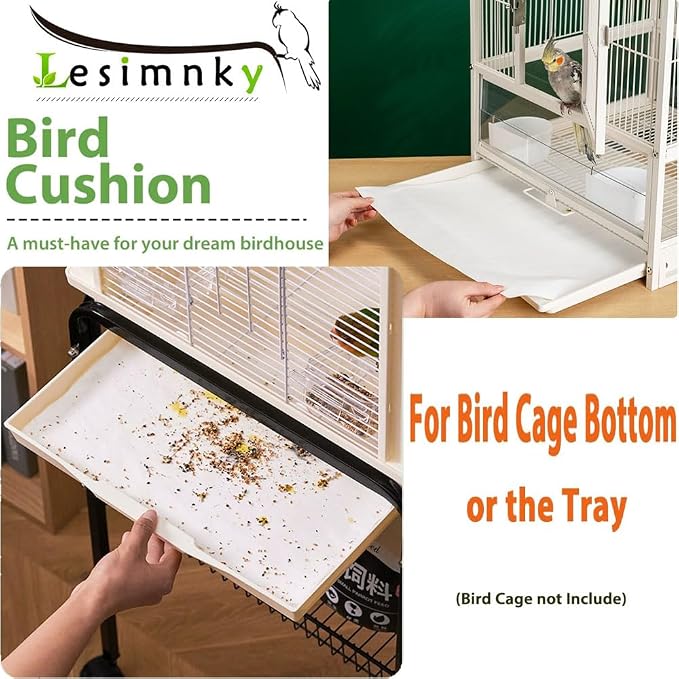 100pcs Bird Cage Liner Papers, 11×20in Big Size Disposable Non-Woven Cage Paper - Image 5