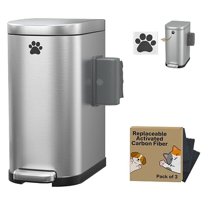 Dog Poop Trash Can Outside by HomeOrganization