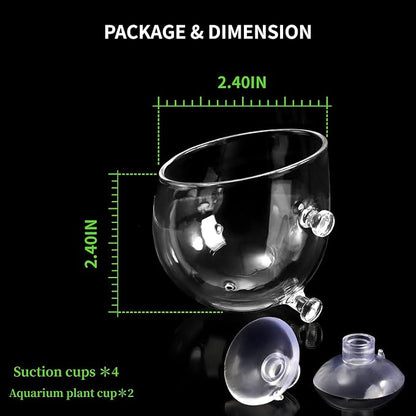 2 PCS Aquarium Plant Holder Top Hanging Fish Tank Plant Pot Aquarium Planter - Image 3