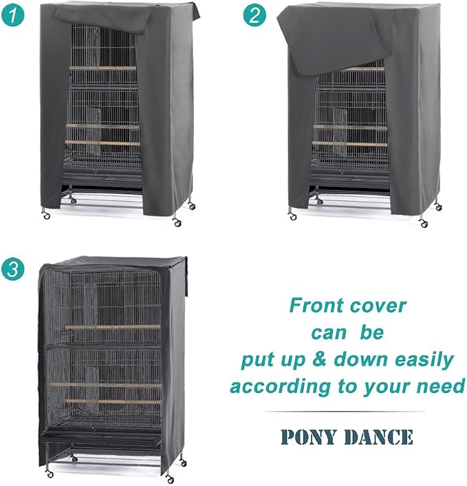 PONY DANCE Pets Product Universal Birdcage Cover Blackout & Breathable Birdcage - Image 4
