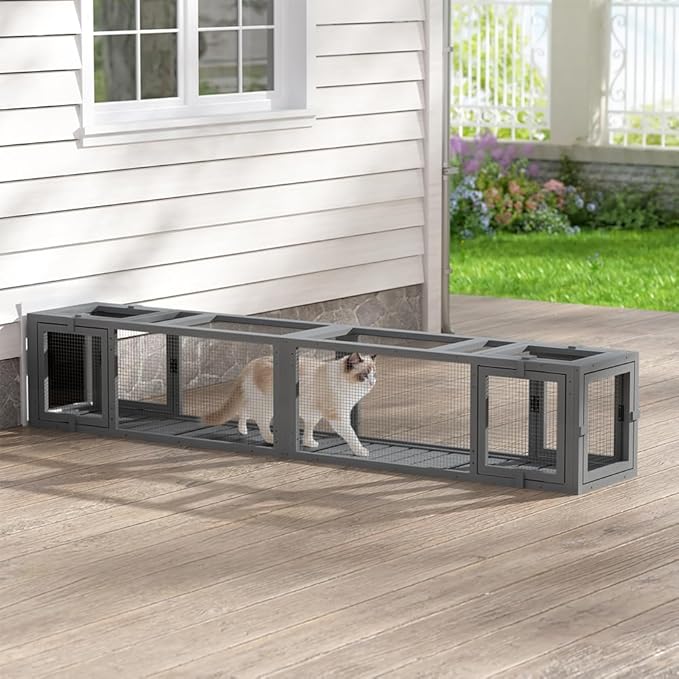 COZIWOW Wooden Cat Play Tunnel by COZIWOW
