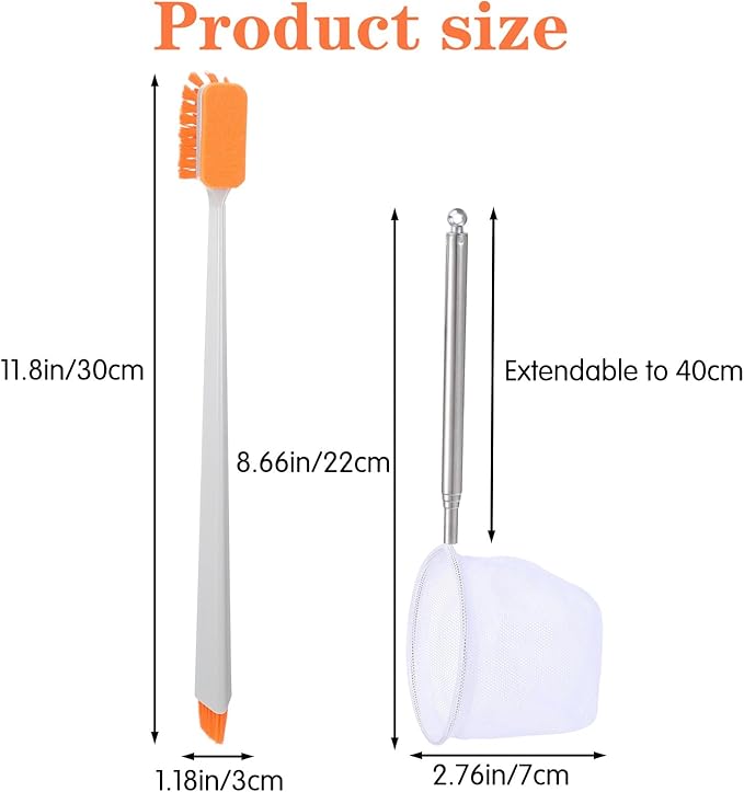 2 Pcs Small Fish Tank Cleaner Brush - Image 2