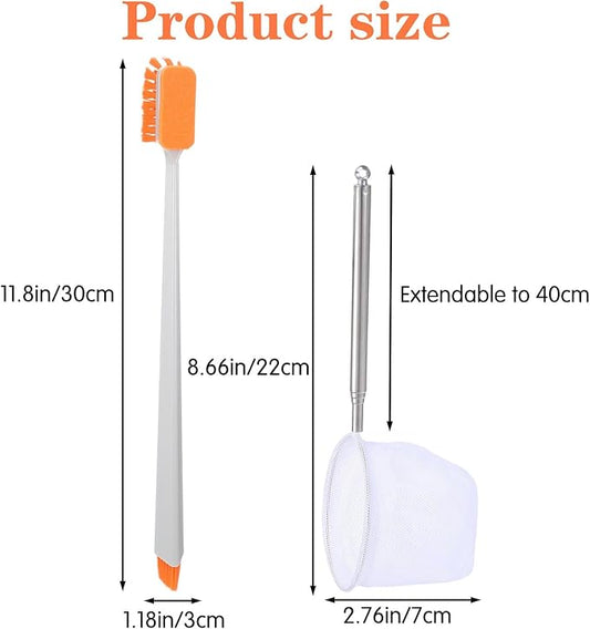 2 Pcs Small Fish Tank Cleaner Brush - Image 2