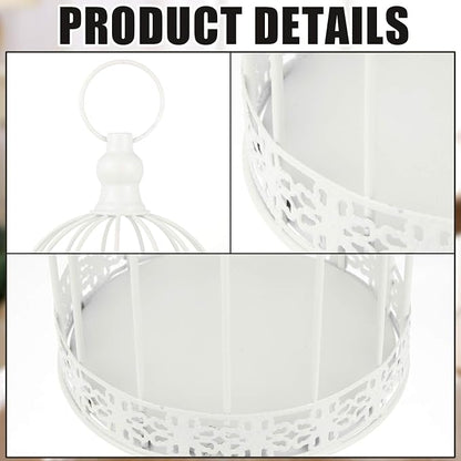Sliner 4 Pcs Birdcage Candle Holder Valentine Decorative Bird Cages - Image 3