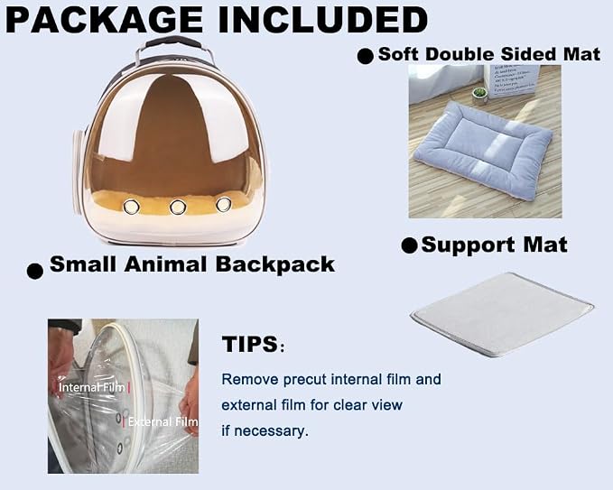 Portable Small Animal Backpack Travel Breathable Pet Carrier Bag Cages - Image 5