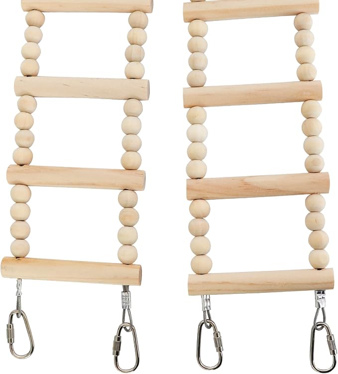 Bird Ladder Bridge, Wooden Pet Hamster Climbing & Swing Toys, Cage Accessories - Image 4