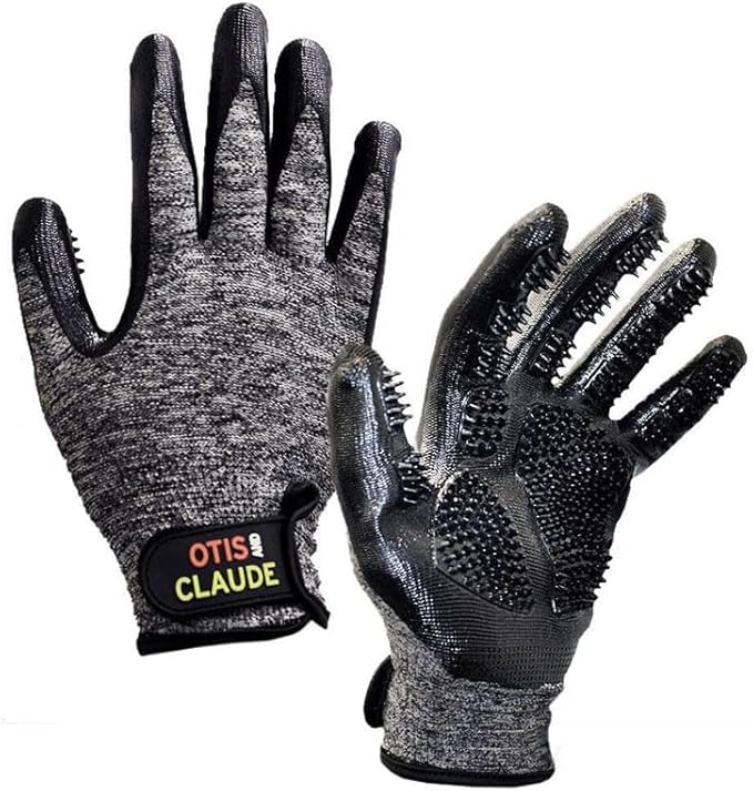 Otis and Claude Pet Grooming Gloves by PetHealthSolutions