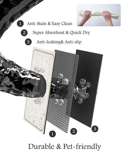 Pet Feeding Mat-Absorbent Dog Mat - Image 6