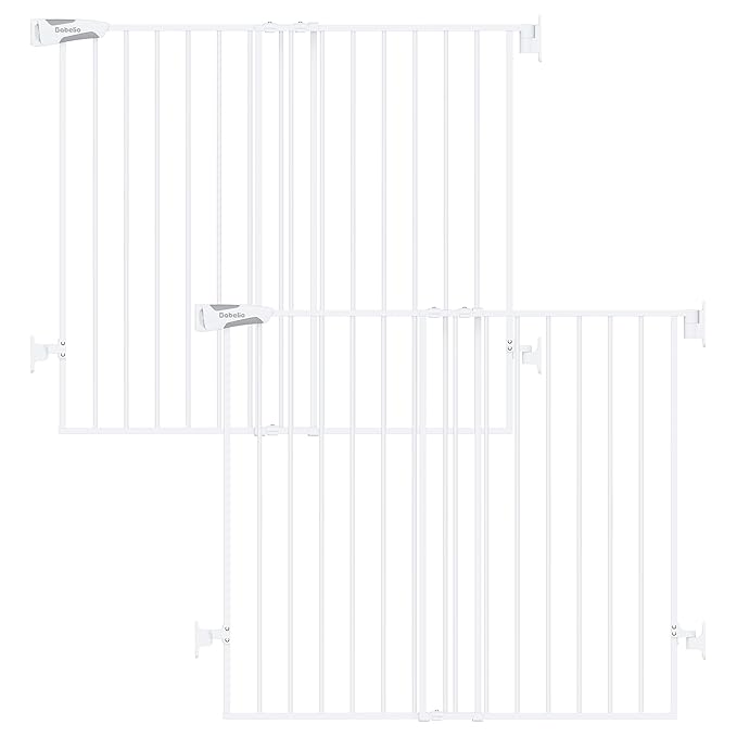 Babelio Baby Gate for Stairs, Kitchen & Doorways, No Bottom Bar| Easy Install| by BABELIO