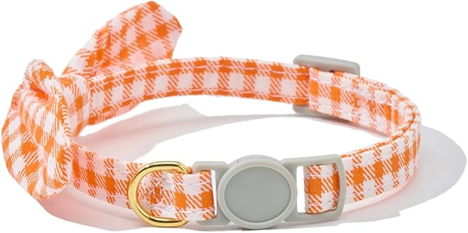 2 Pack Cotton Cat Collar, Removable Bowtie, Floral Pattern, Safety Breakaway - Image 5