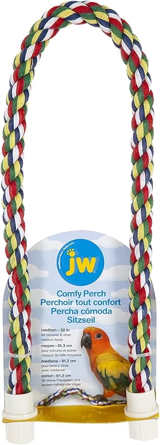 JW Pet Comfy Perch For Birds Flexible Multi-color Rope, Medium by JWPet