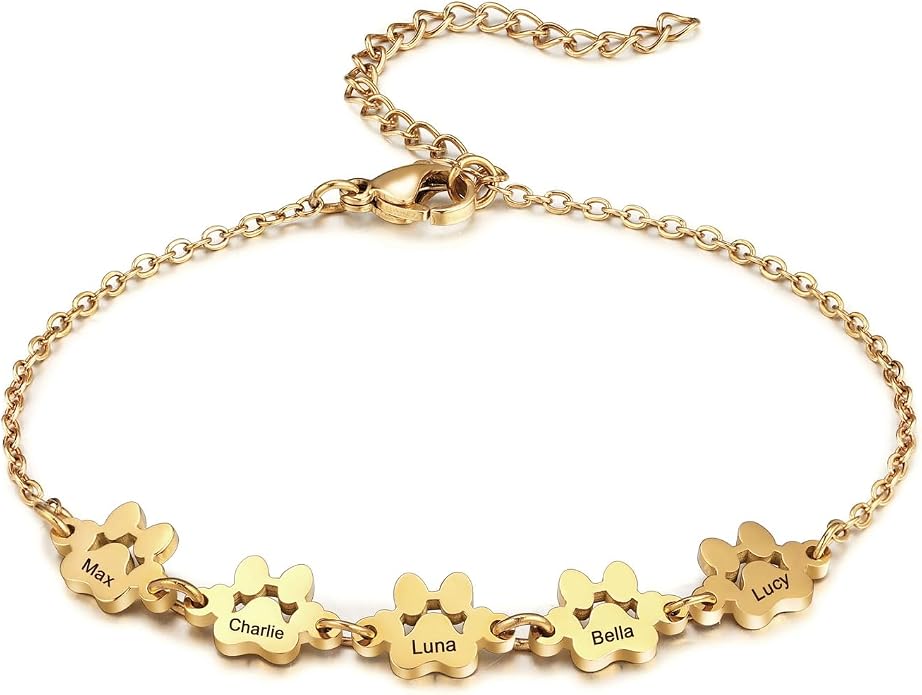 MeMeDIY Personalized Paw Print Bracelet by MeMeDIY