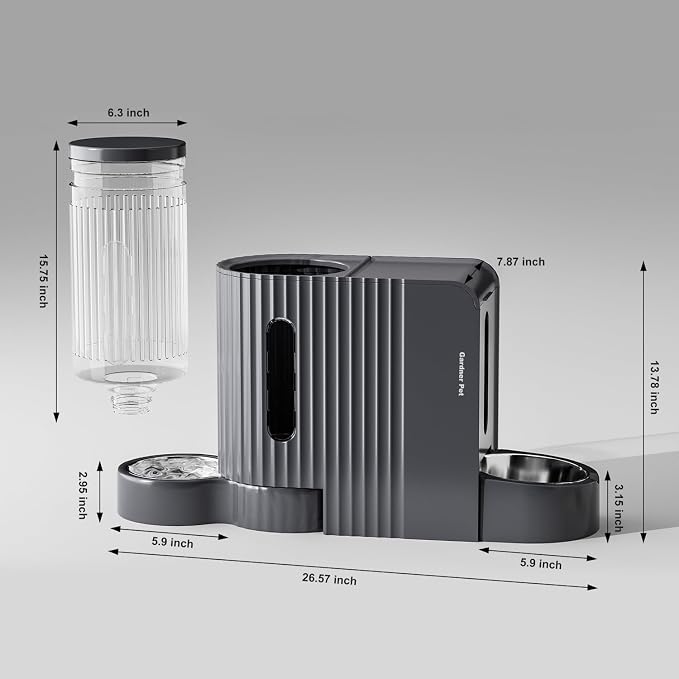 Gardner Pet Automatic Gravity Cat Food Feeder and Water Dispenser Stainless - Image 9