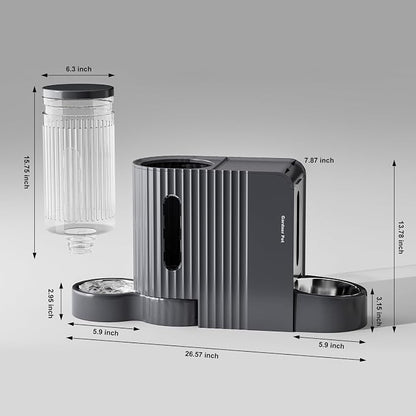 Gardner Pet Automatic Gravity Cat Food Feeder and Water Dispenser Stainless - Image 9
