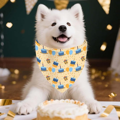 Birthday Dog Bandanas, Double Side Reversible Large Pet Bandanas, Adjustable - Image 4