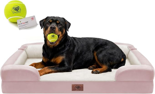 Orthopedic Dog Bed for Extra Large Dogs, XXL Waterproof Egg Crate Memory Foam by FollowSongPuppy