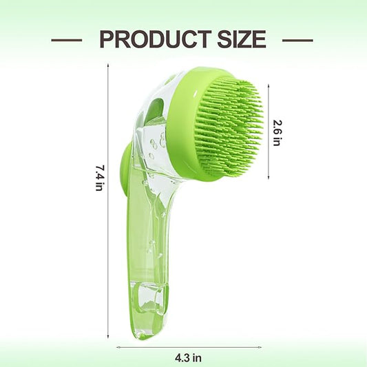 Pet Bath Brush, 2 Pack Dog Bath Brush 2 in 1 Cat Shampoo Brush - Image 2