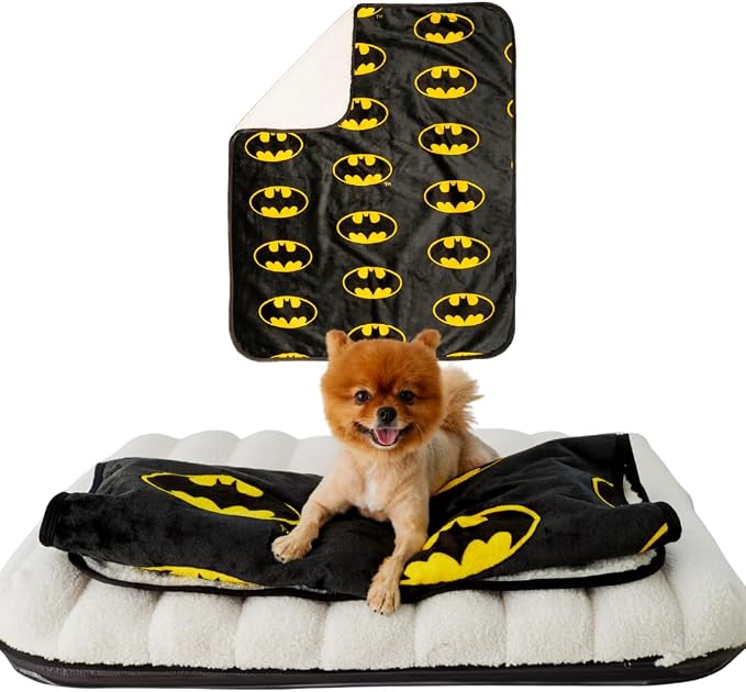 Franco Pet Batman DC Comics Bat Shield Logo Super Soft Cozy Waterproof by Franco