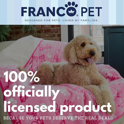 Franco Pet Barbie XL Oversized Super Soft Cozy Waterproof Sherpa-Backed Blanket - Image 8