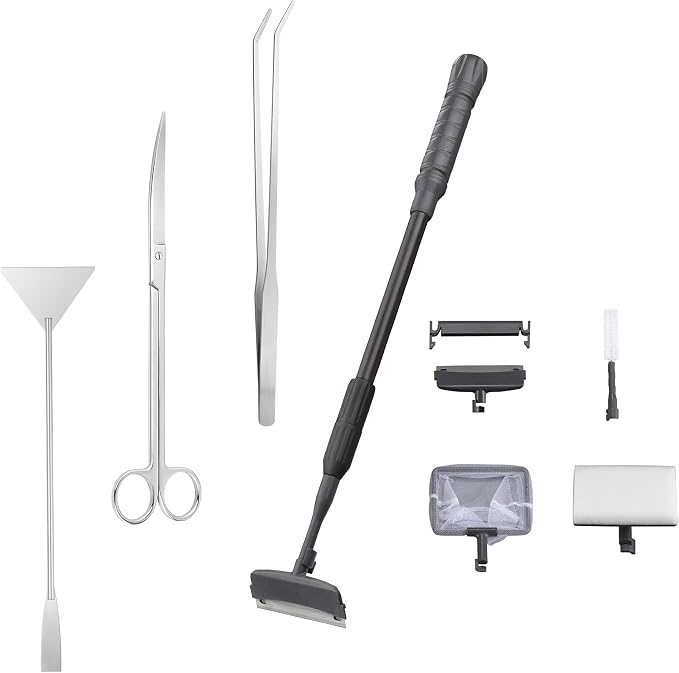 Carefree Fish 7IN1 Aquarium Cleaning Tools Long Handle Adjustable Length by CarefreeFish