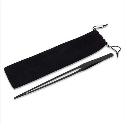 Mandala Crafts 15 Inches Black Stainless Steel Straight Aquarium Tweezers - Image 4