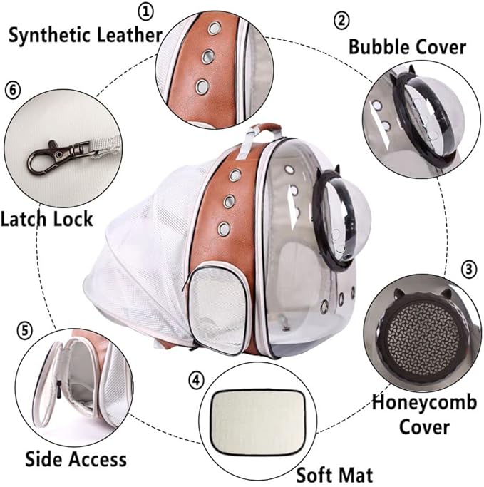 Expandable Cat Carrier Backpack, Backpack - Image 4