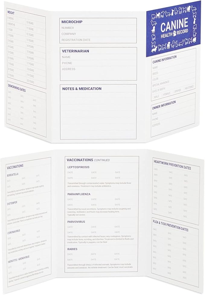 Juvale Puppy Record Card by Juvale