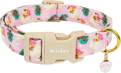 Christmas Dog Collar for Extra Small Dogs, Adjustable Poly-Cotton Fabric Collar by Unknown