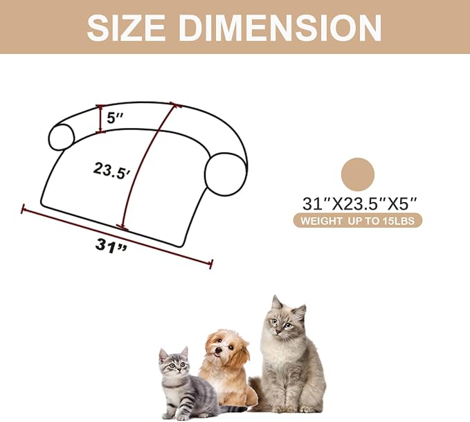 Tinaco Luxurious Calming Dogs/Cats Bed Mats, Dog Pad Washable Removable Couch - Image 2