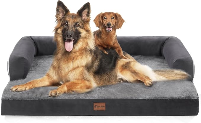Orthopedic XXL Dog Beds, Waterproof Egg Crate Foam Big Pet Bed by CasaPaw