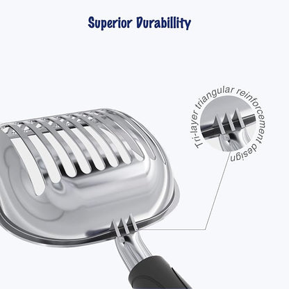 WePet Cat Litter Scoop, Aluminum Alloy Sifter, Kitty Metal Scooper, Deep Shovel - Image 3