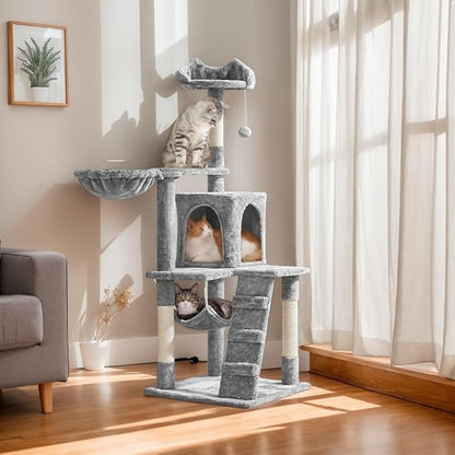 Yaheetech | 54in Cat Tree | Multi-Level Cat Tower w/Spacious Perch, Cozy Condo - Image 2