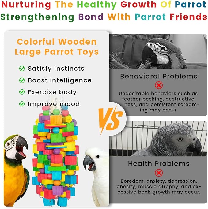 Extra Large Bird Toys for Macaws, Cockatoos - Image 4