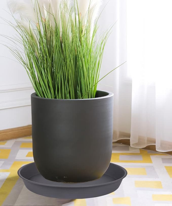 2 Pack of 14 inch Plant Saucer, Heavy Duty Round Plastic Plant Water Tray - Image 7