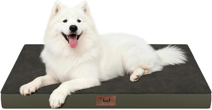 Large Comfy Washable Dog Bed, Orthopedic Egg Crate Foam Dog Crate Mat by TailStories