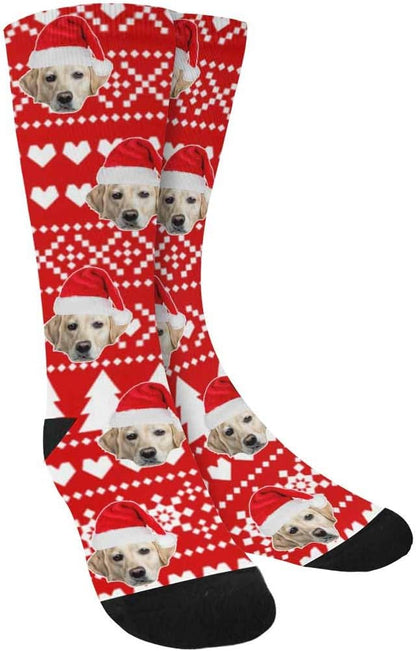 Custom Face Socks, Personalized Dog Lover Pet Photo Picture on Socks Unisex by Enjoy-yjl