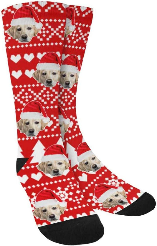 Custom Face Socks, Personalized Dog Lover Pet Photo Picture on Socks Unisex by Enjoy-yjl