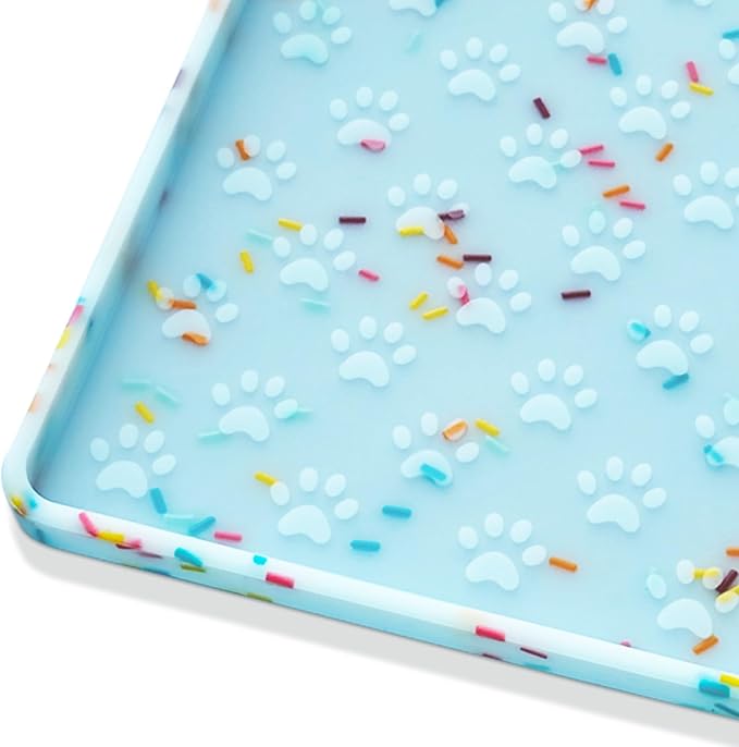 Ptlom Dog Food Mat Anti-Slip Dog Bowl Mats by PTLOM