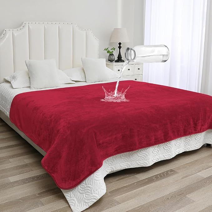 Waterproof Blanket for Beds – Ideal for Couch & Pets Splash Proof Sherpa Throw by Unknown
