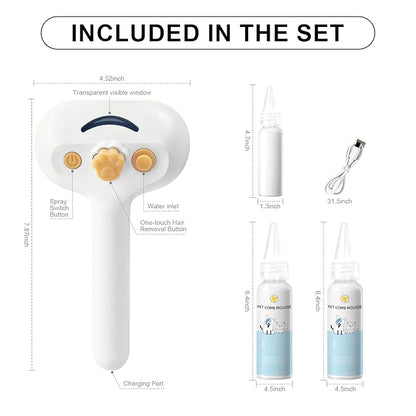 Pet Steam Brush for Dog & Cat – shower bath brush – Steam for Shedding & - Image 8