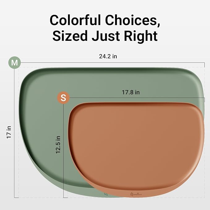 DownyPaws Dog Food Mats for Floors Waterproof, BPA Free Silicone Dog Bowl Mat - Image 9